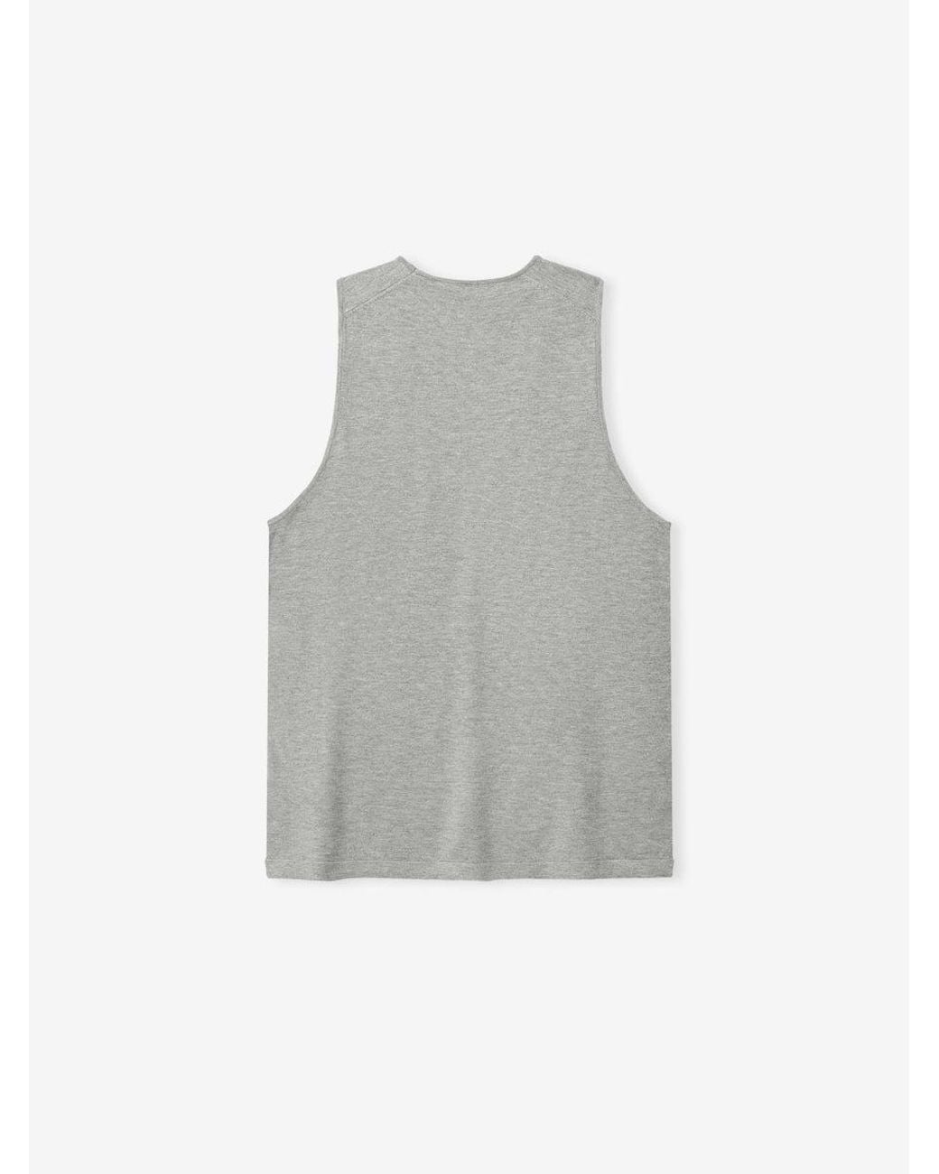 Fear Of God Gray Logo-Patch Tank Top