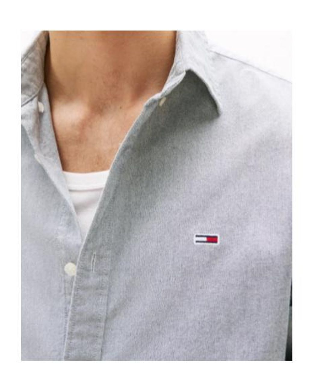 Tommy Hilfiger Blue Logo-Embroidered Shirt for men