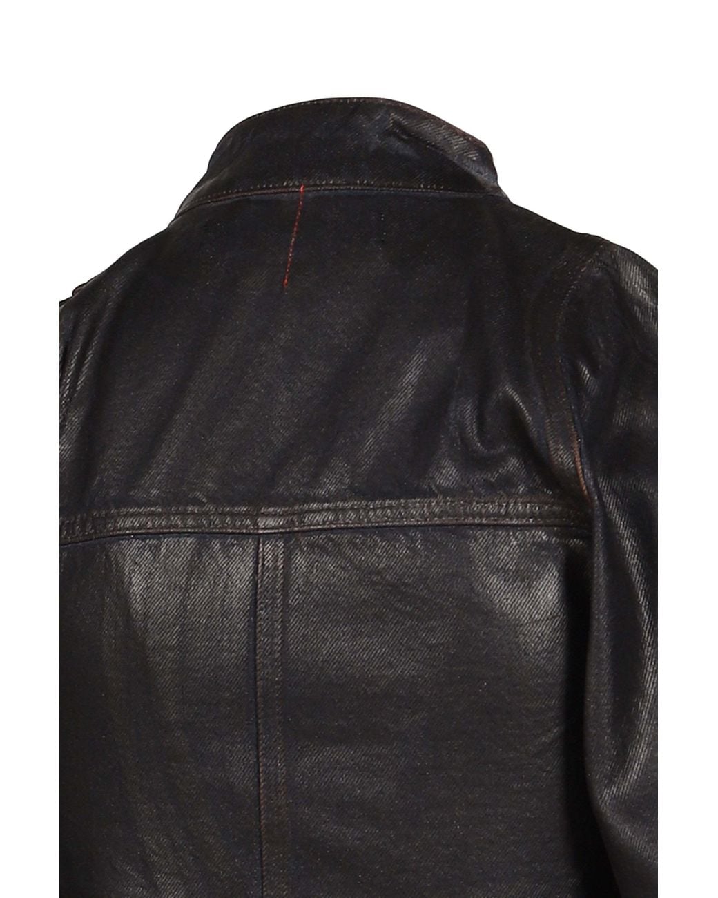 OTTOLINGER Black Stand-Up Collar Denim Jacket