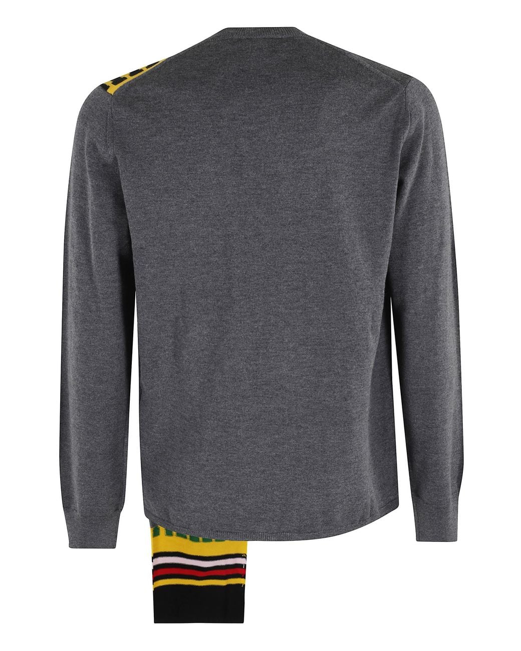 Comme des Garçons Gray Stripe-Panel Sweater for men