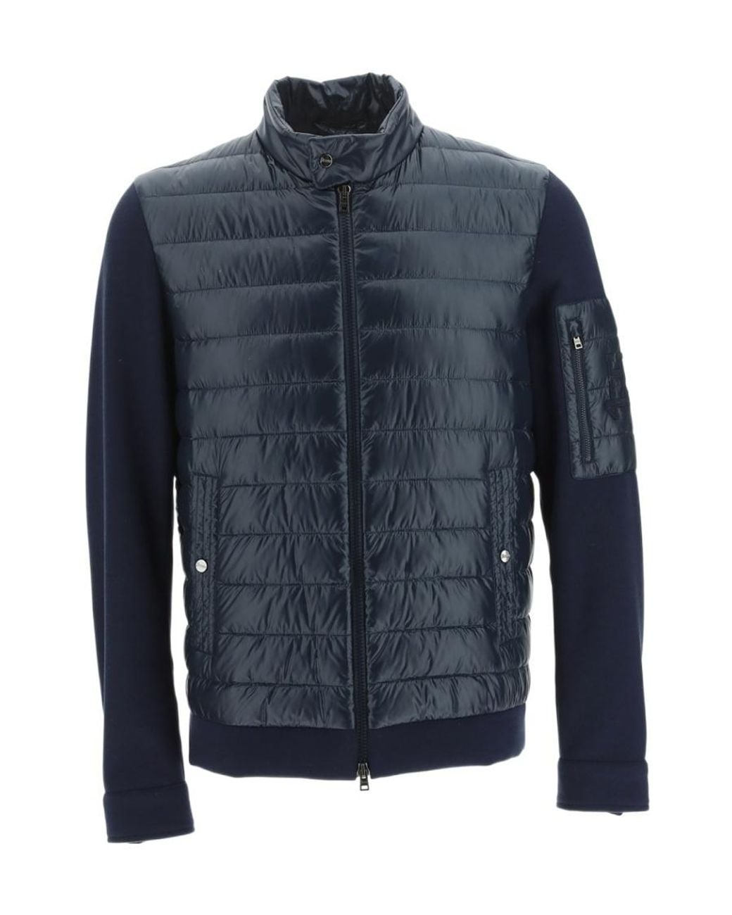 Herno Blue Zipped Padded Down Jacket for men