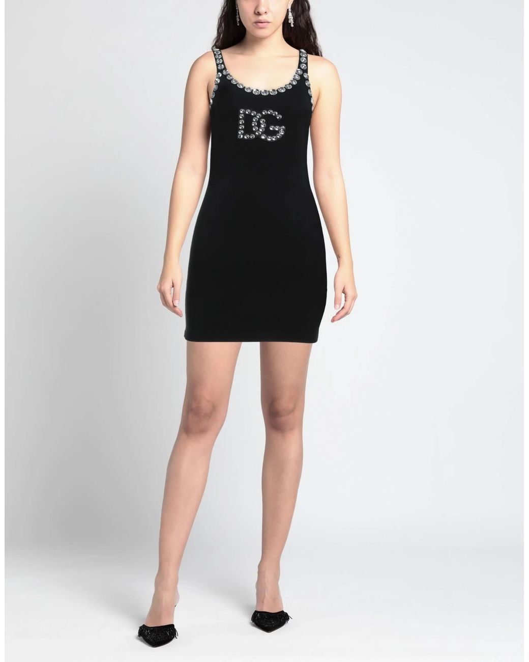 Dolce & Gabbana Black Fleece Bodycon Dress