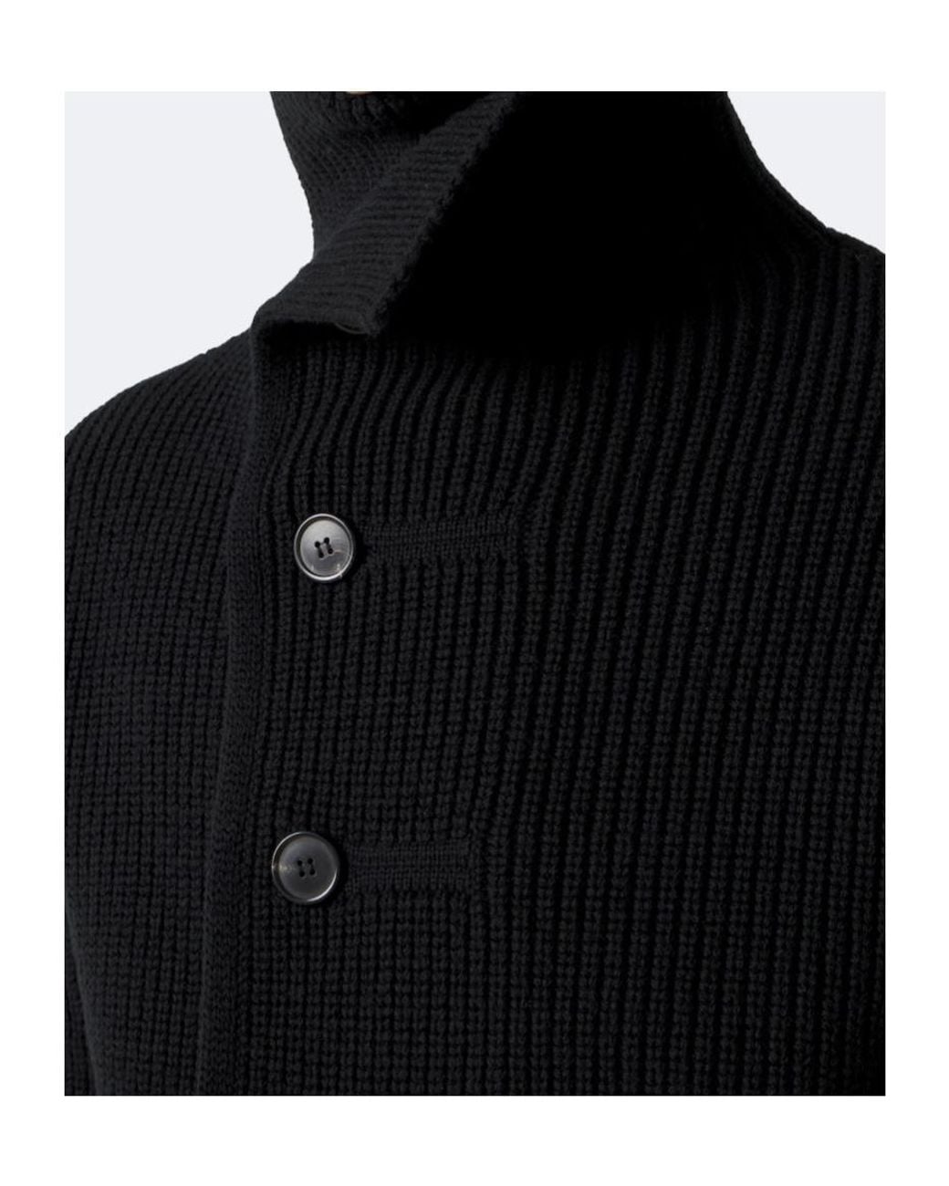 Dries Van Noten Black Wool Cardigan for men