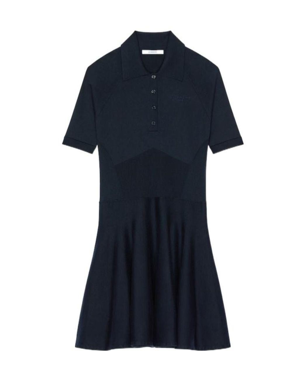 Givenchy Blue Logo Embroidered Polo Dress