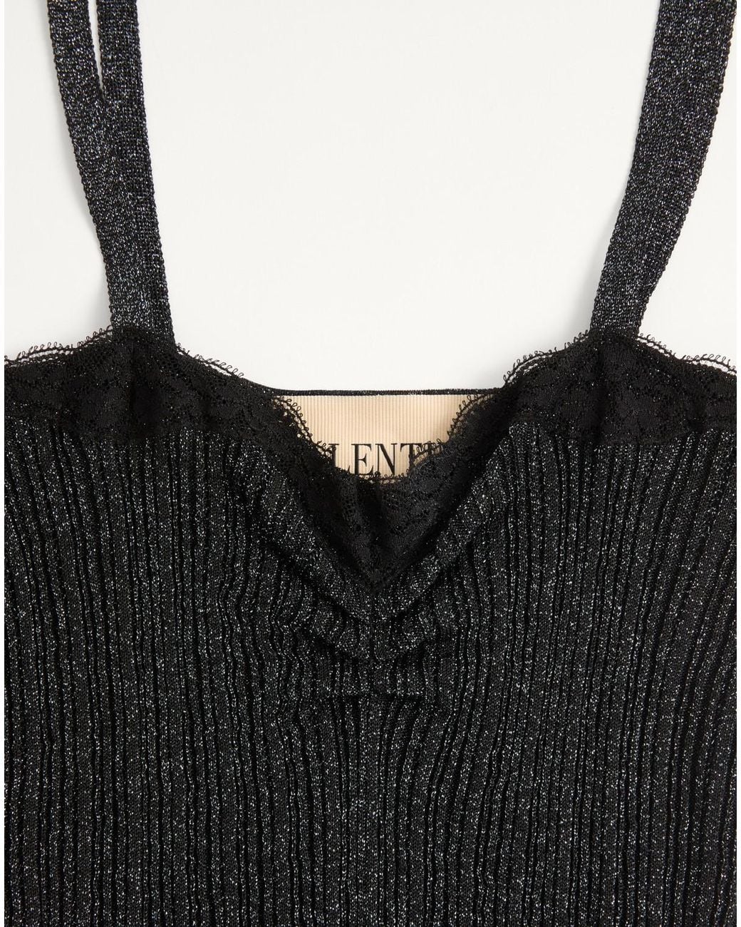 Valentino Black Lurex Knit Top