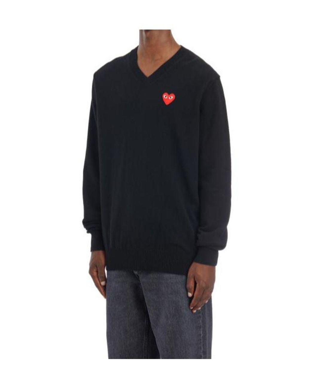 COMME DES GARÇONS PLAY Blue Long-Sleeved Sweater for men