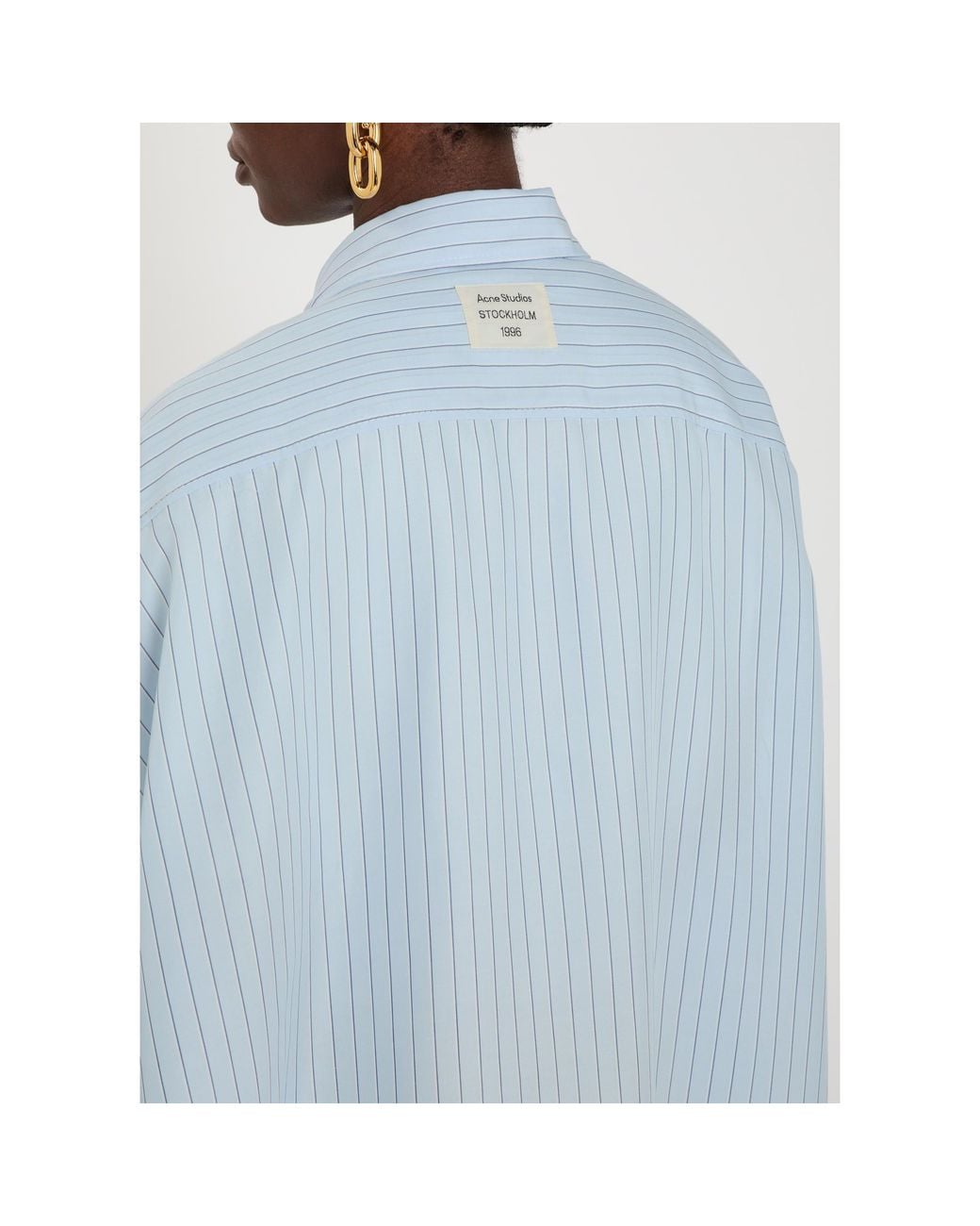 Acne Blue Simple Tencel Shirt