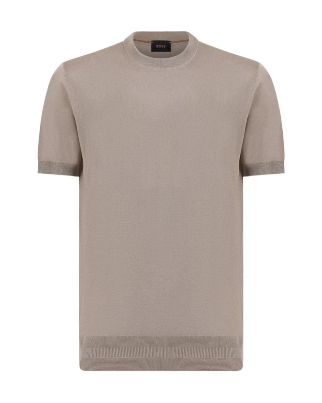Boss Gray Crew Neck Short-Sleeved T-Shirt for men