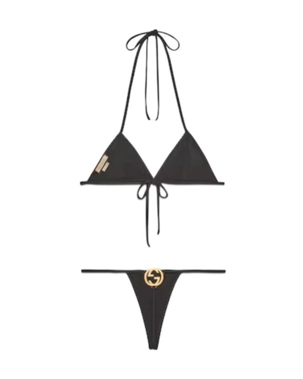 Gucci White Interlocking G Jersey Bikini