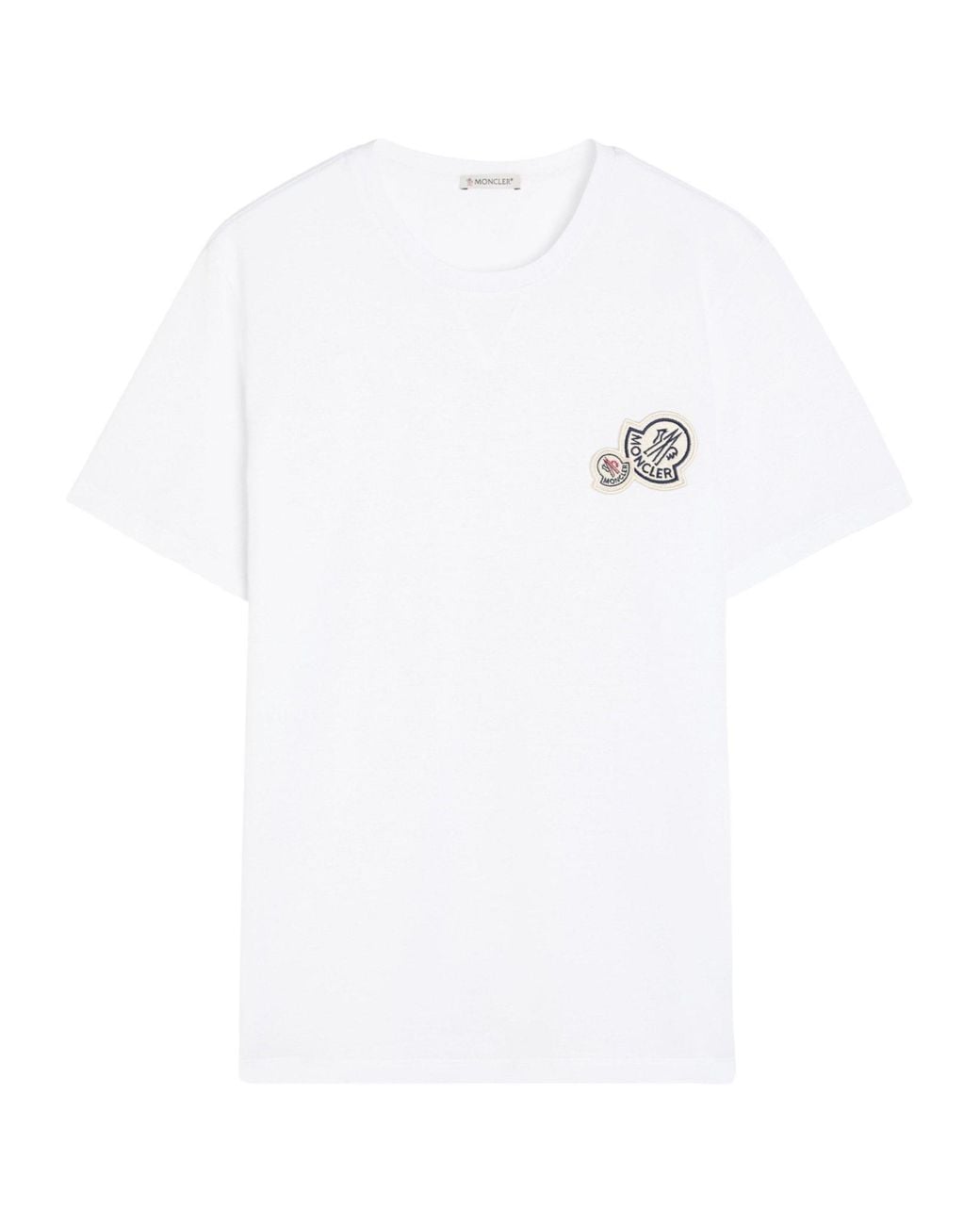 Moncler White Cotton Short-Sleeve T-Shirt for men