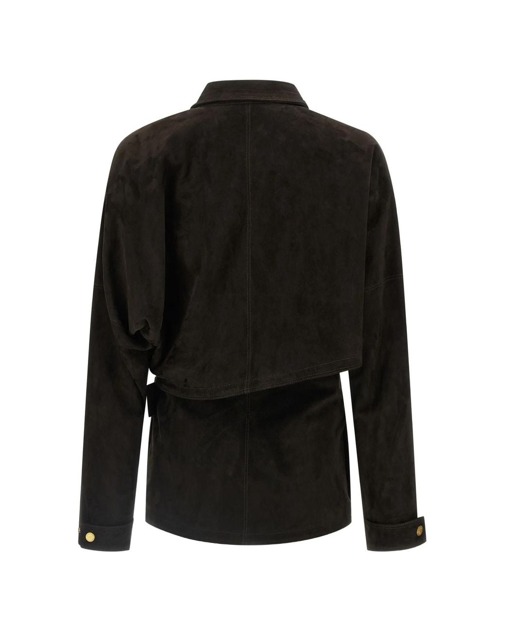 DARKPARK Black Cindy Crossed-Button Suede Jacket