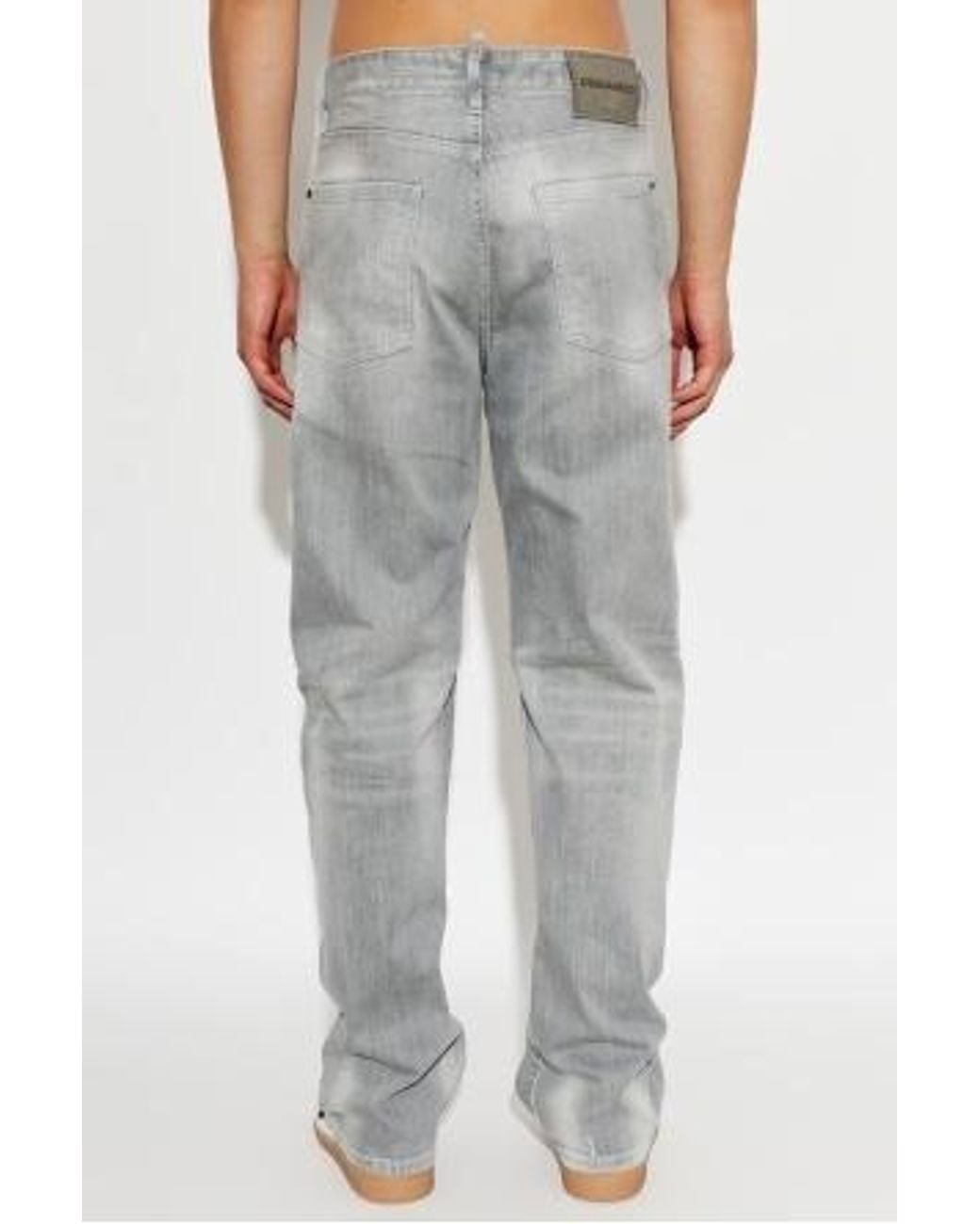 DSquared² Gray Distressed Jeans for men