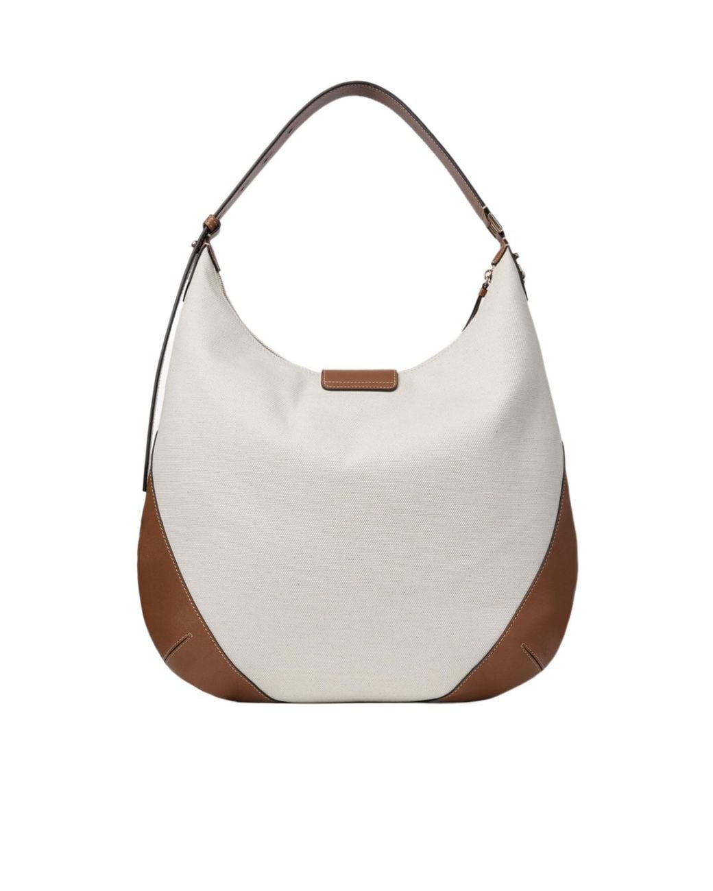 Jimmy Choo White Bar Hobo Large Shoulder Bag