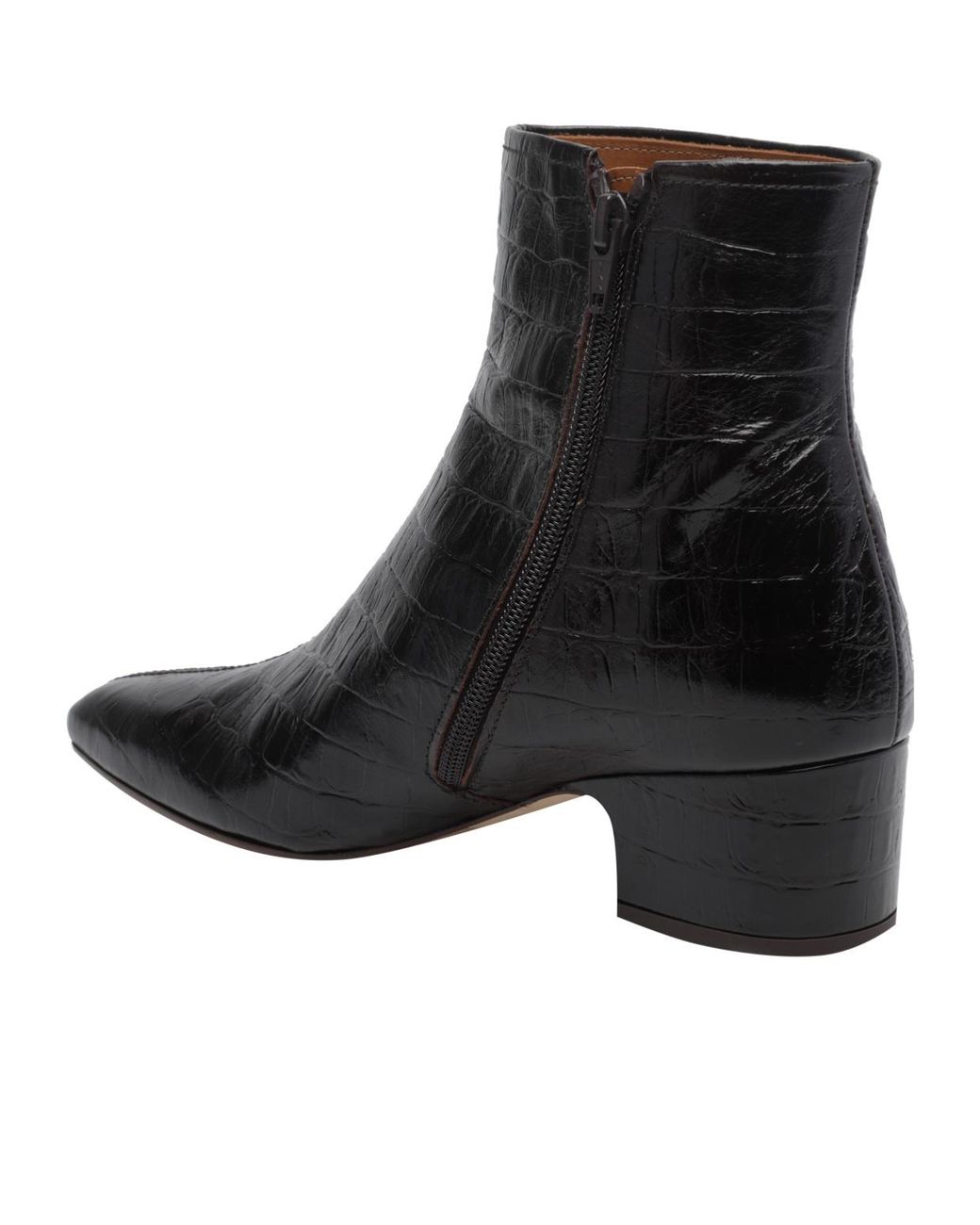 Chie Mihara Black Cumiya Mid-Heel Ankle Boots