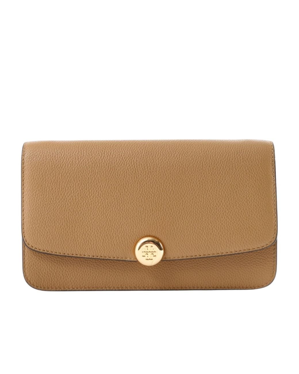 Tory Burch Natural Flap Clutch