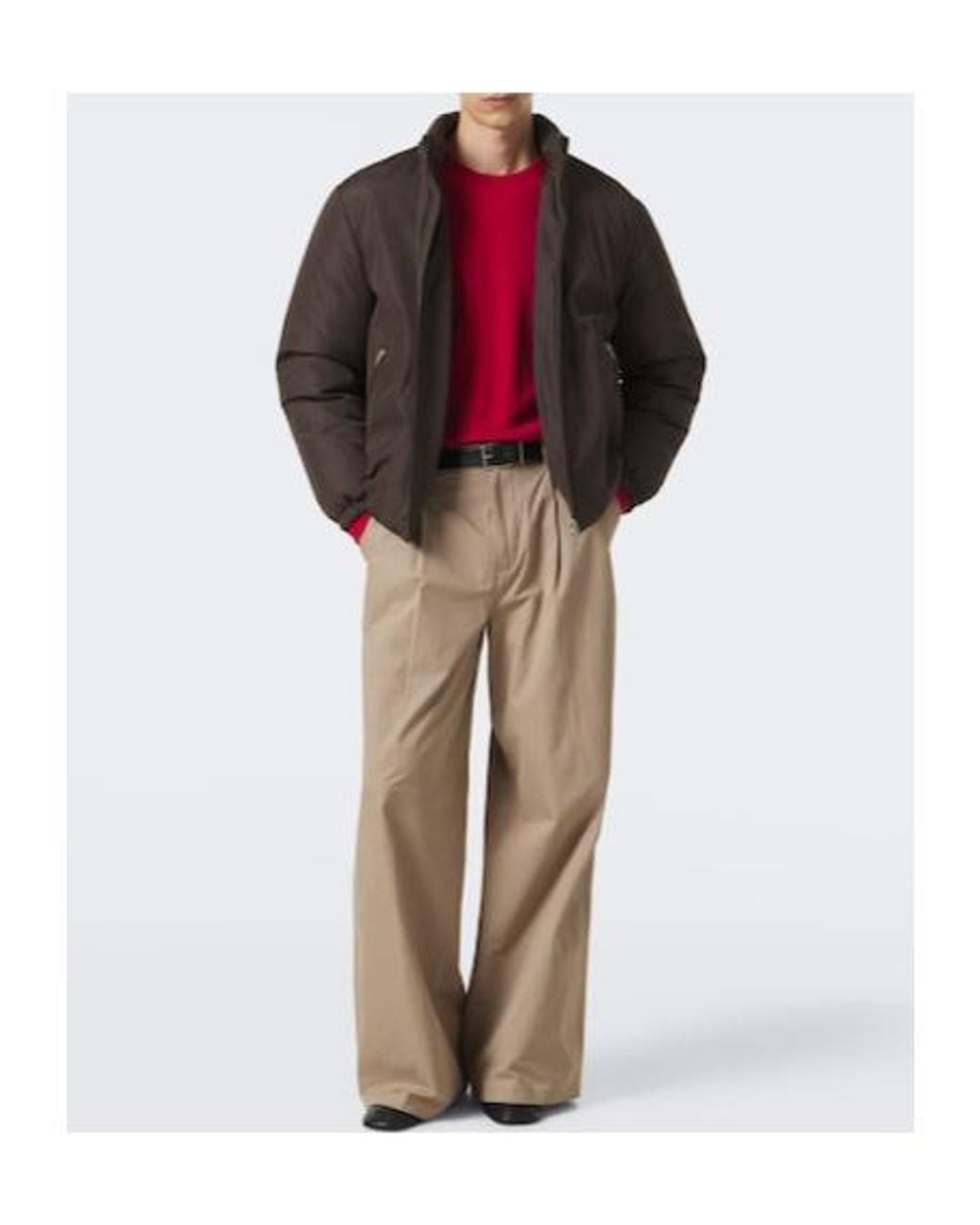 Jil Sander Brown Technical Down Jacket for men