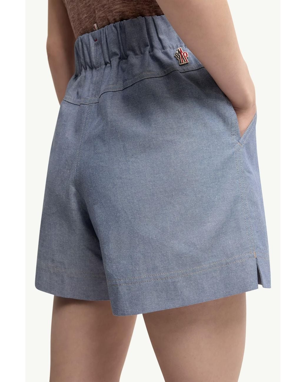 Moncler Blue Grenoble Pleated Shorts
