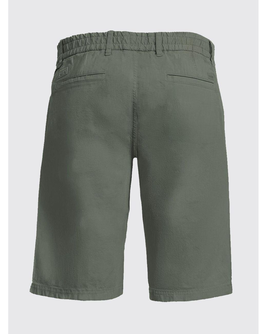 Boss Gray Relaxed Fit Drawstring Shorts for men