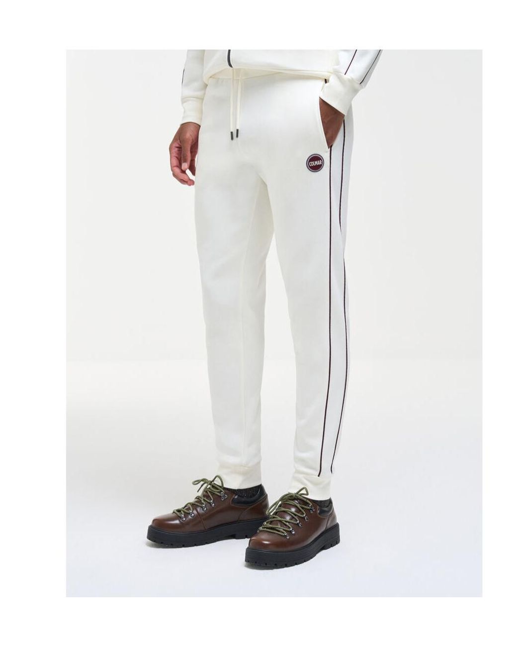 Colmar White Heritage Tracksuit Bottoms for men