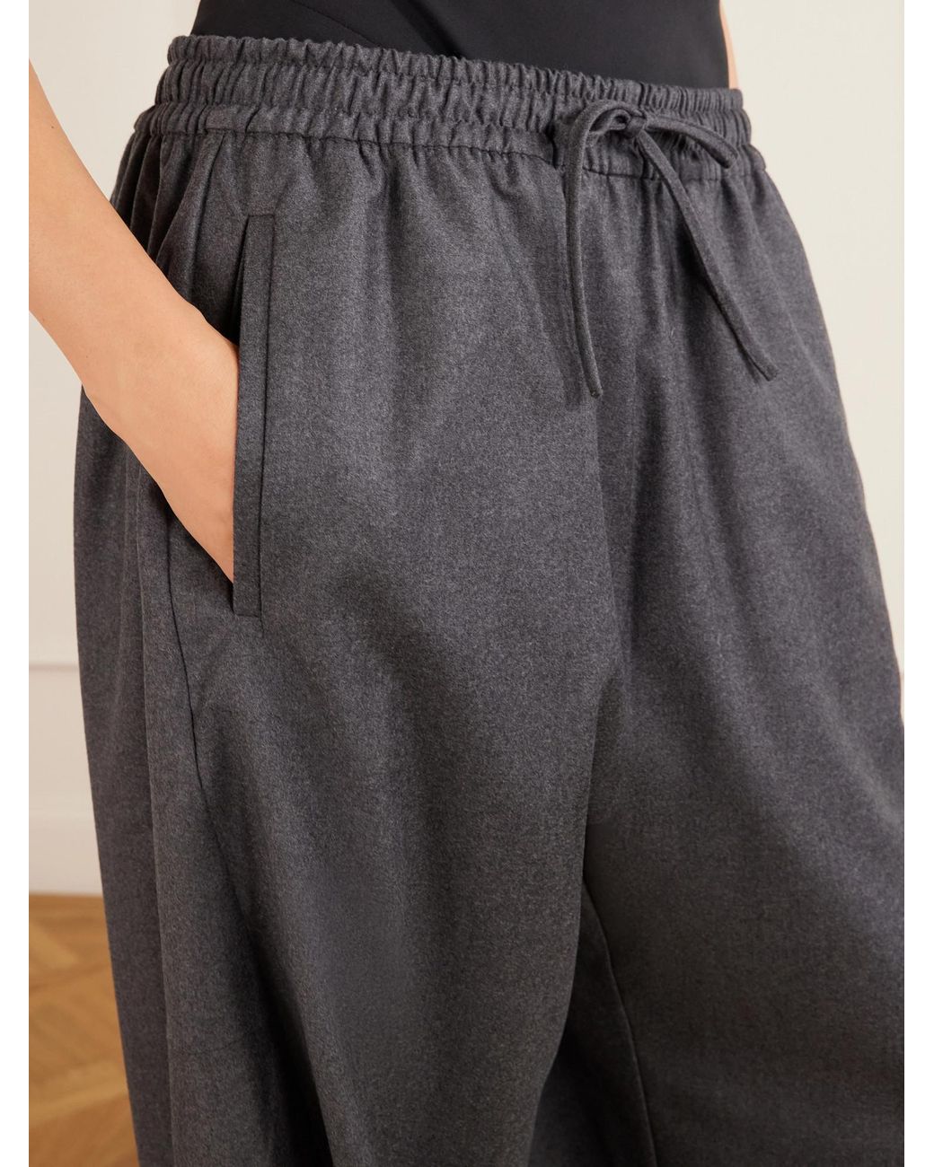 Rohe Gray Virgin Wool Wide-Leg Balloon Pants