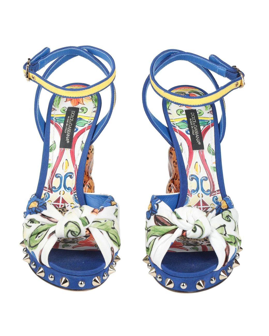 Dolce & Gabbana Blue Floral Print High Heels
