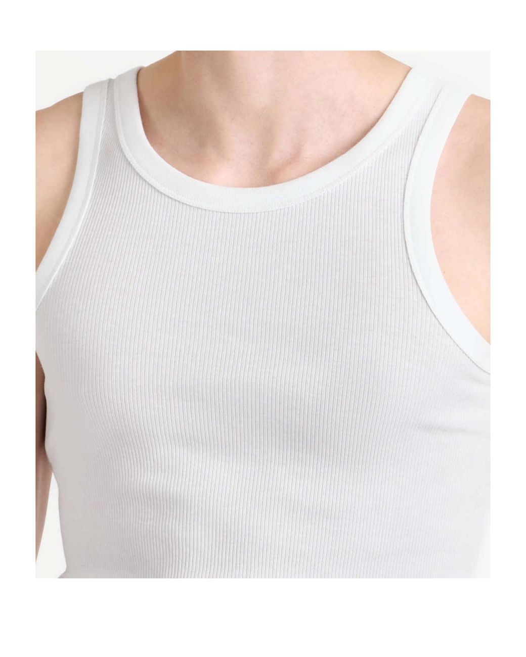 J.W. Anderson Blue Ribbed Tank Top for men