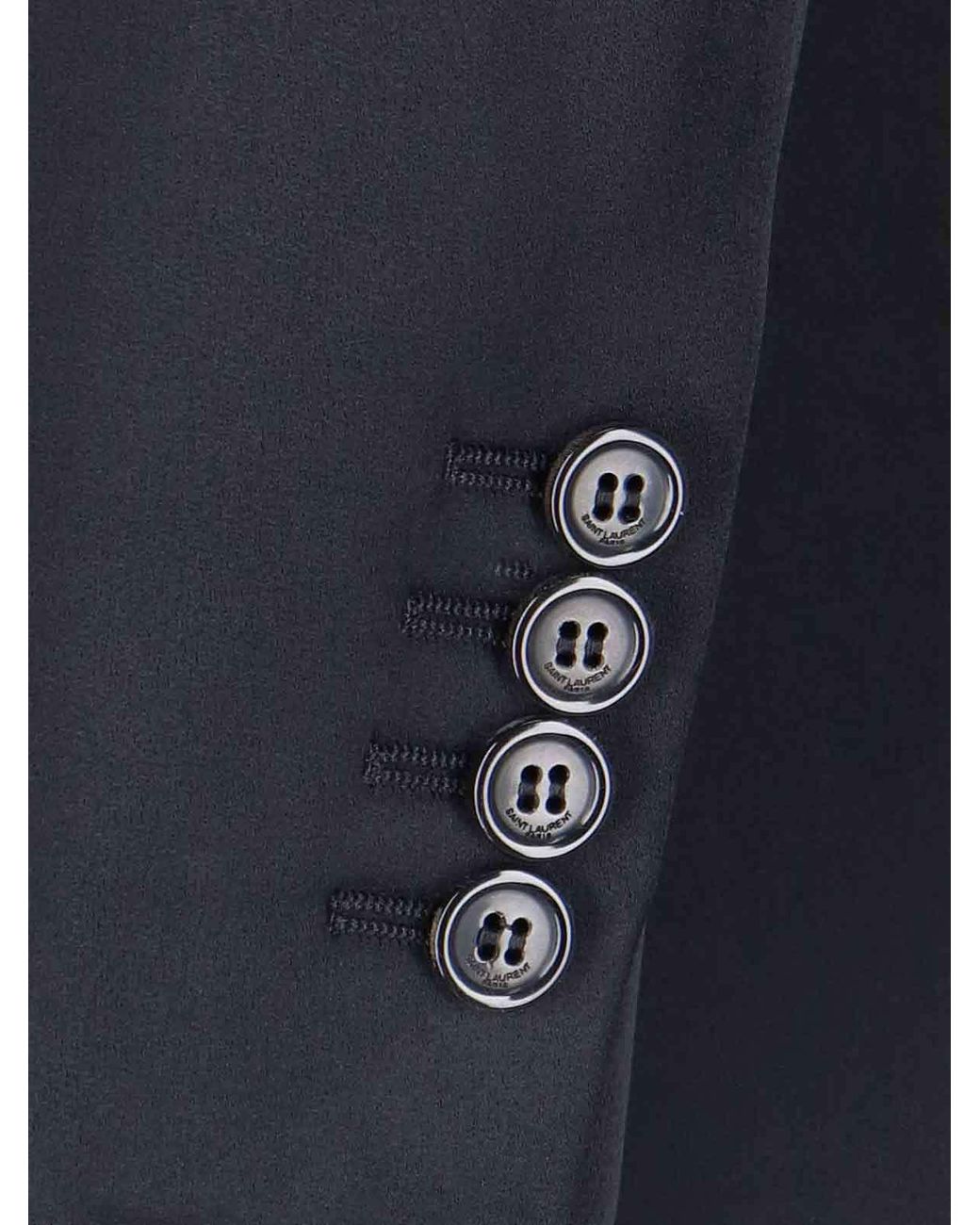 Saint Laurent Black Single-Breasted Coat
