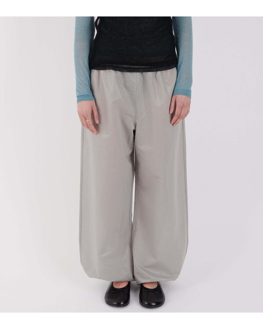 Paloma Wool Gray Elastic Waist Casual Pants