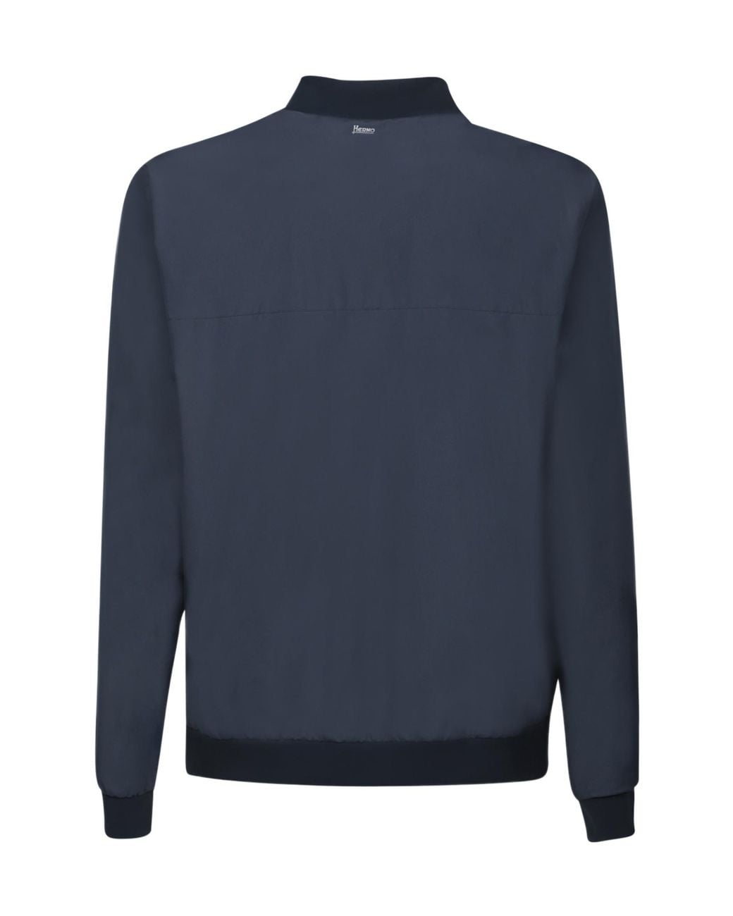 Herno Blue Logo Printed Zipped Lightweight Jacket for men