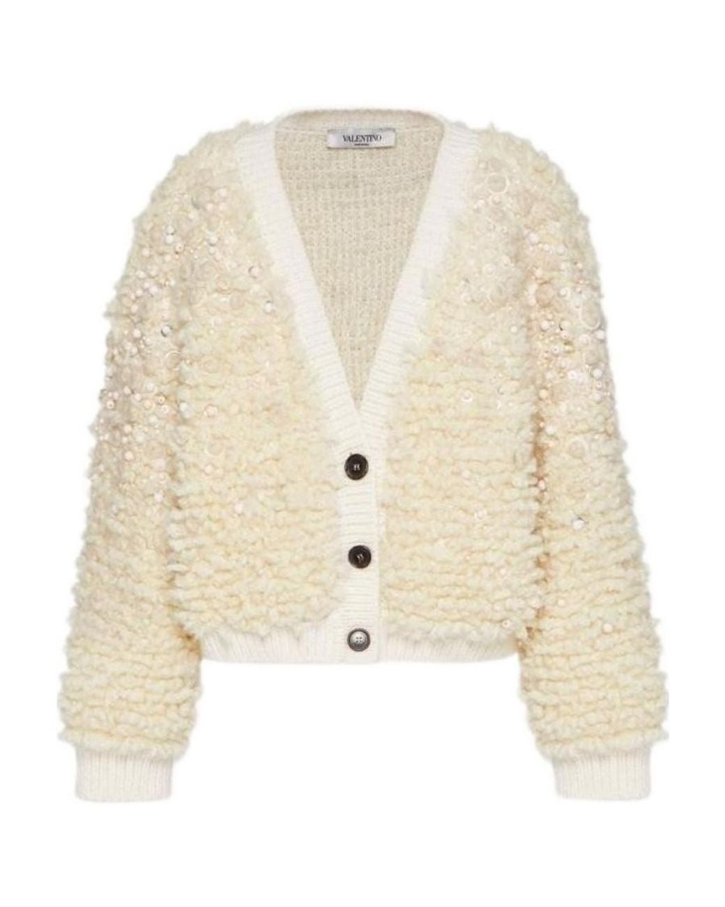 Valentino Natural Button Cardigan