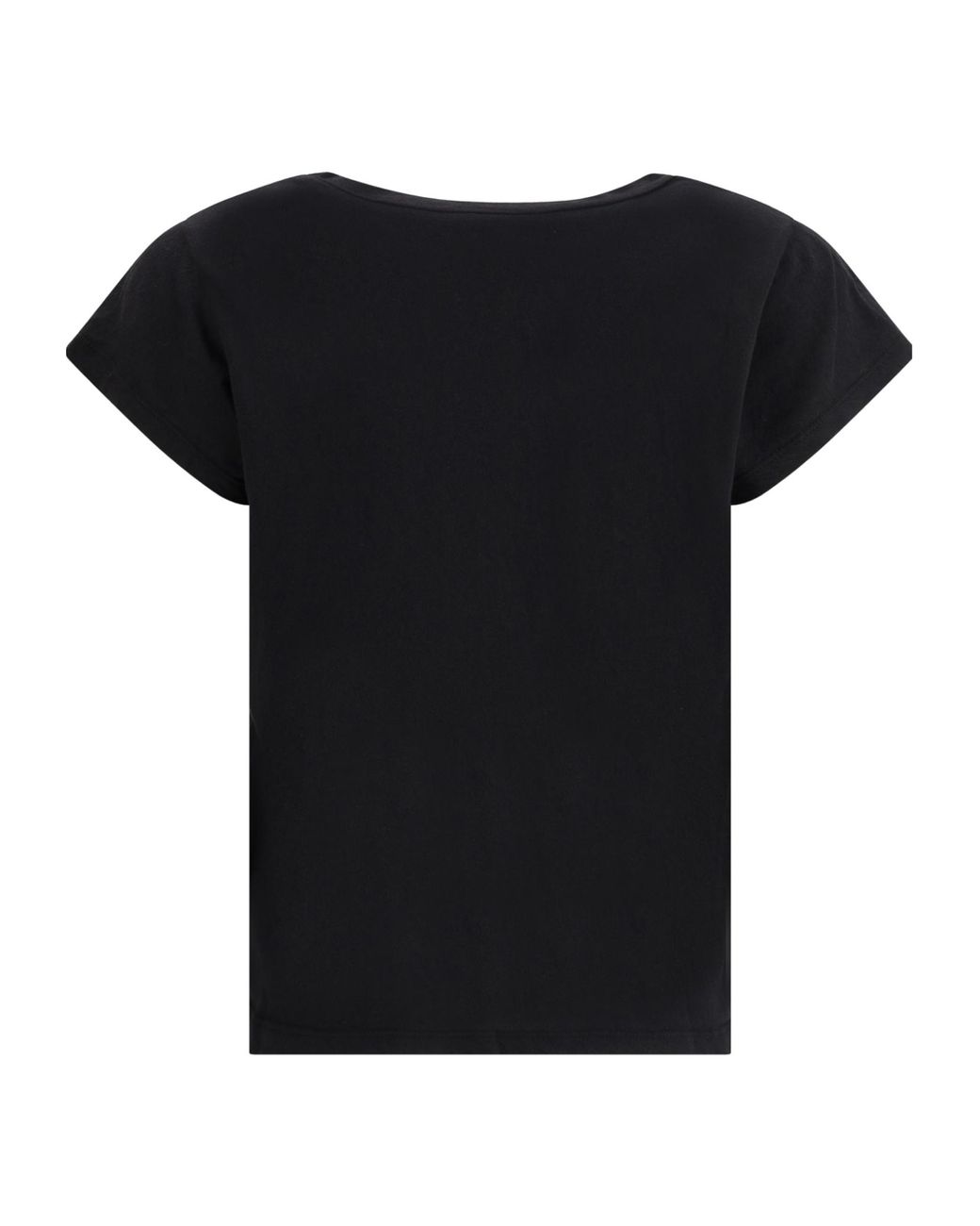 James Perse Black Crepe Jersey Oversized Short Sleeve Crew T-Shirt