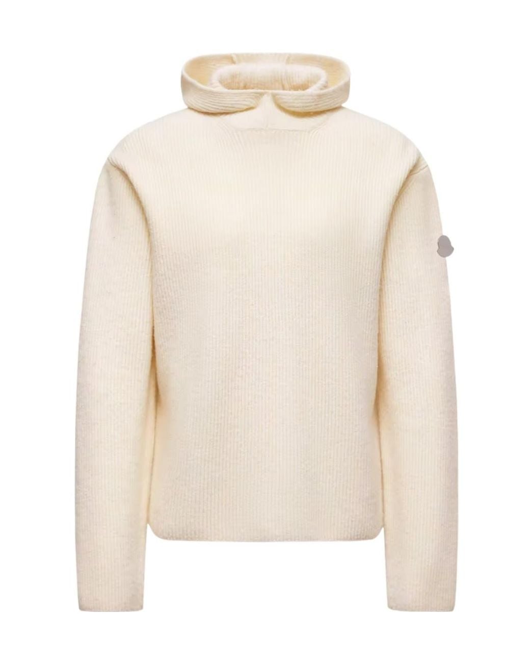 Moncler Natural Jil Sander Knitted Hoodie for men
