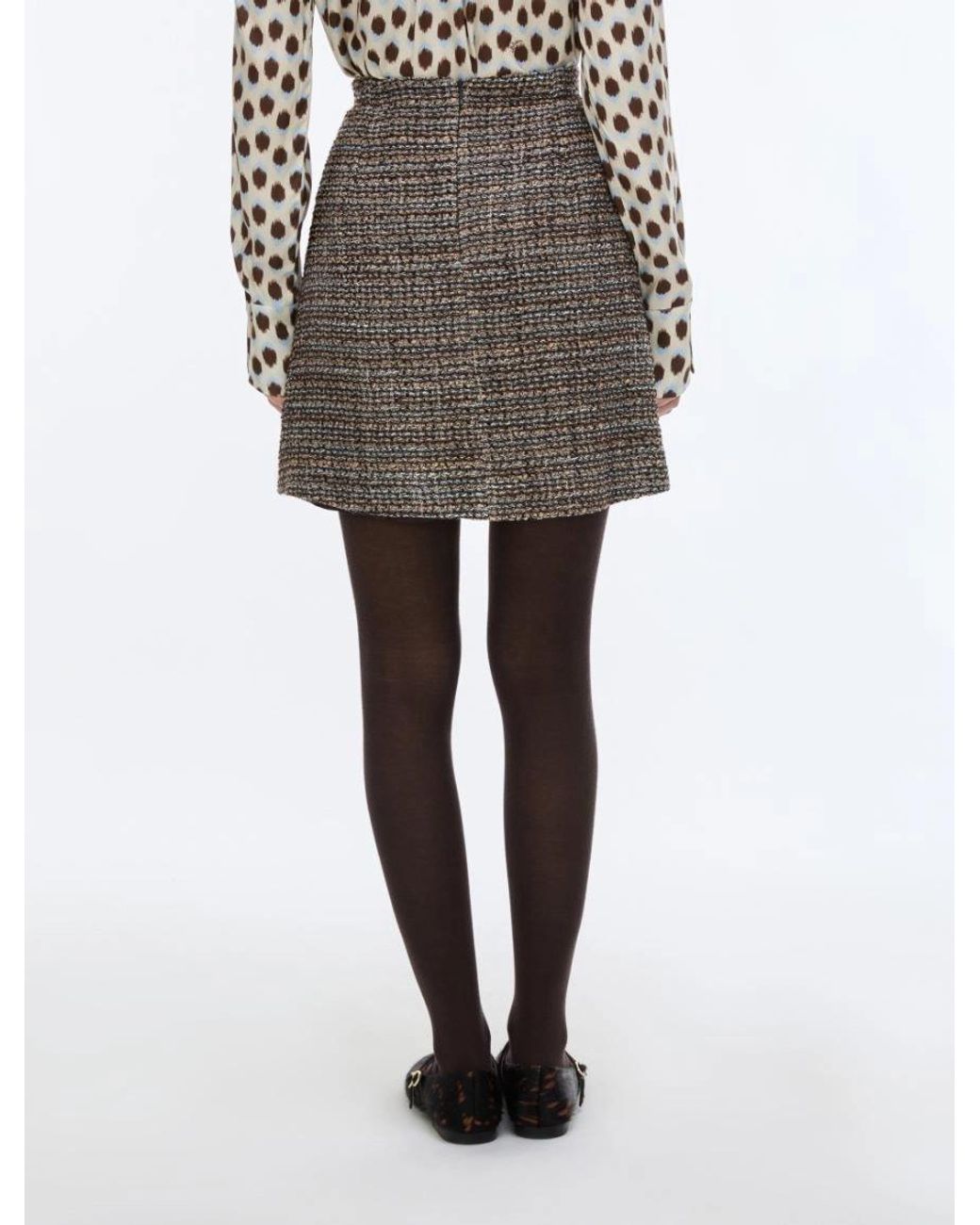iBlues Brown Tweed Skirt