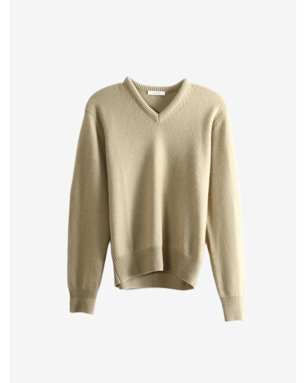 Lemaire Natural V-Neck Sweater for men