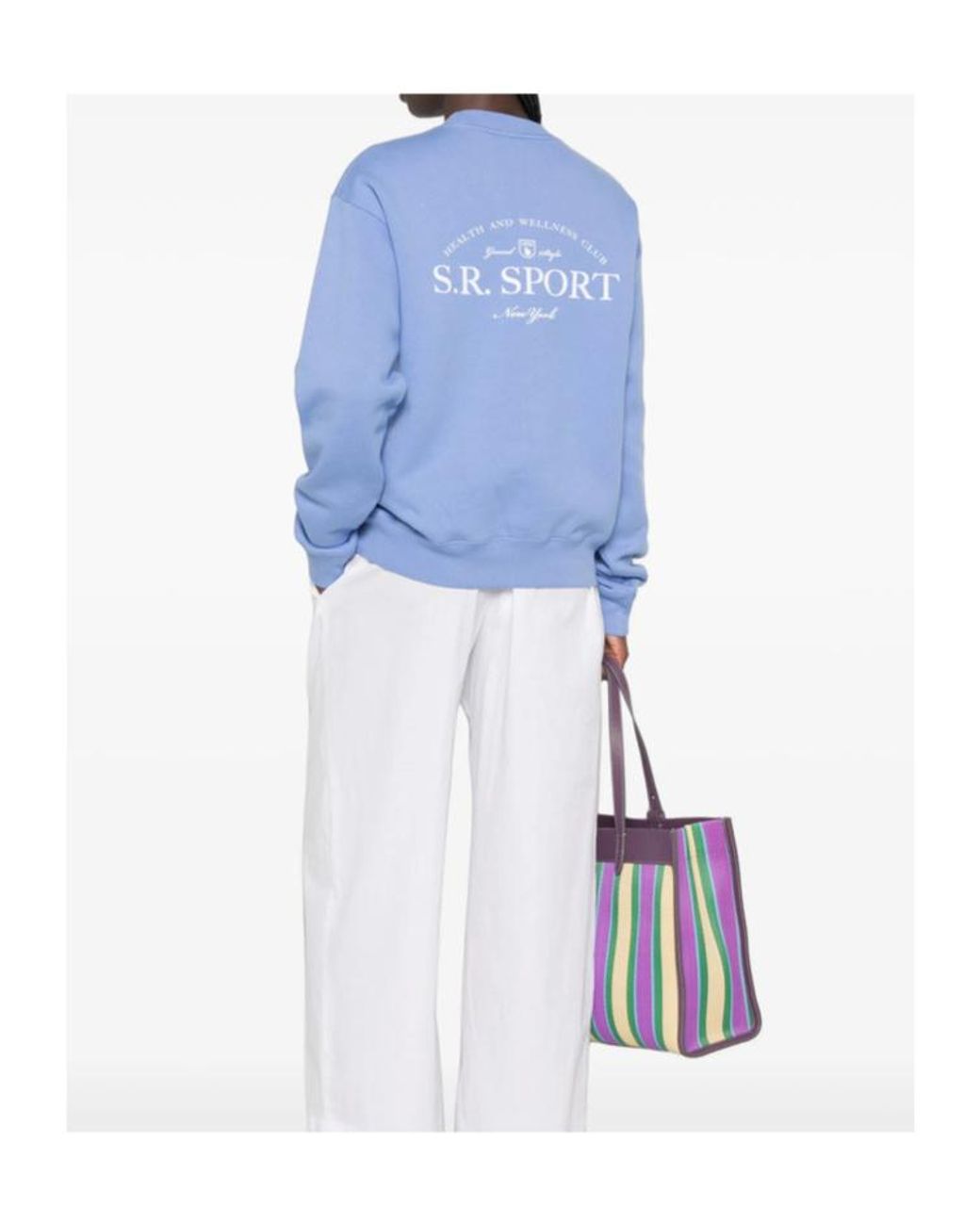 Sporty & Rich Blue Long-Sleeve Sweatshirt