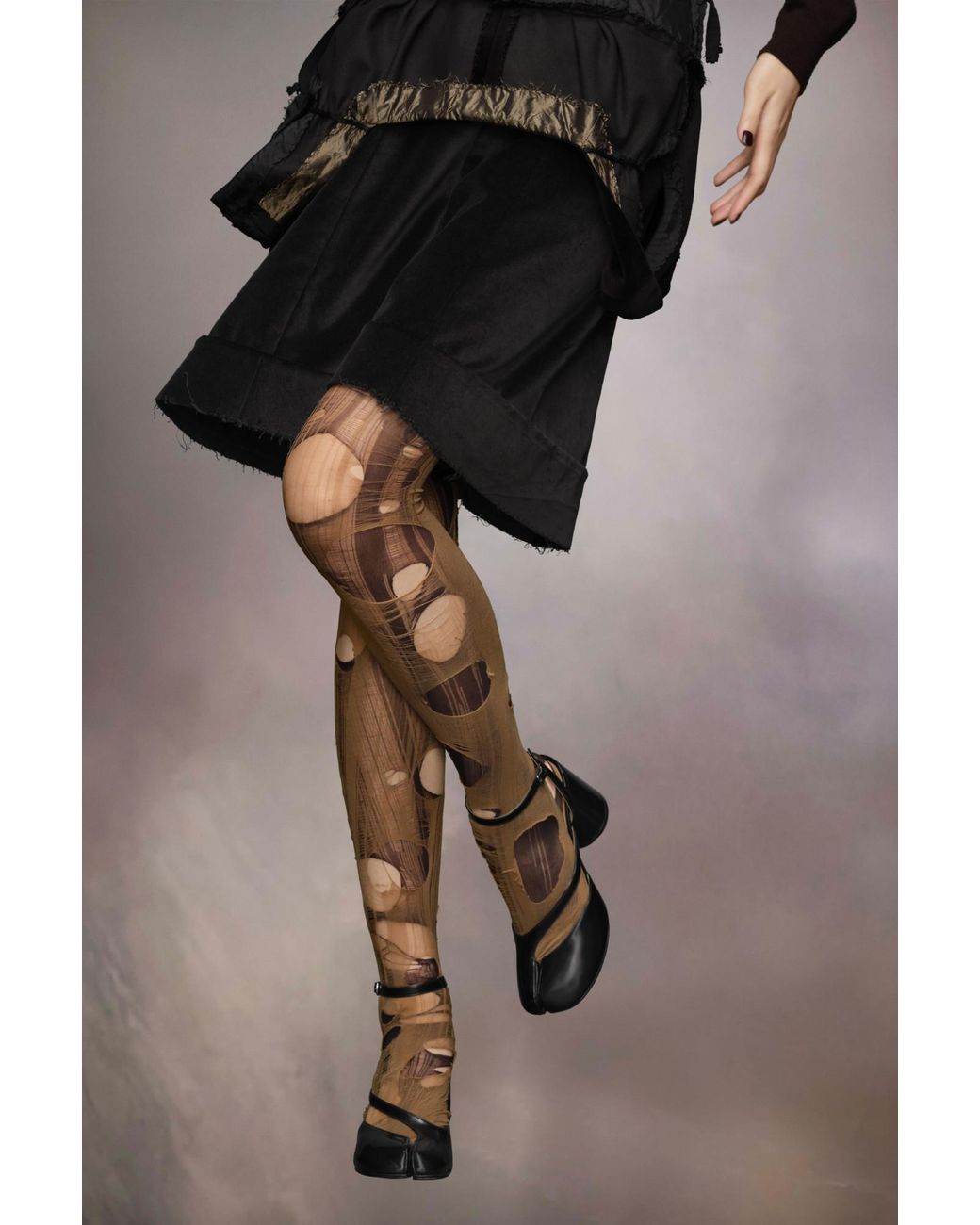 Maison Margiela Black Tabi Slingback Pumps