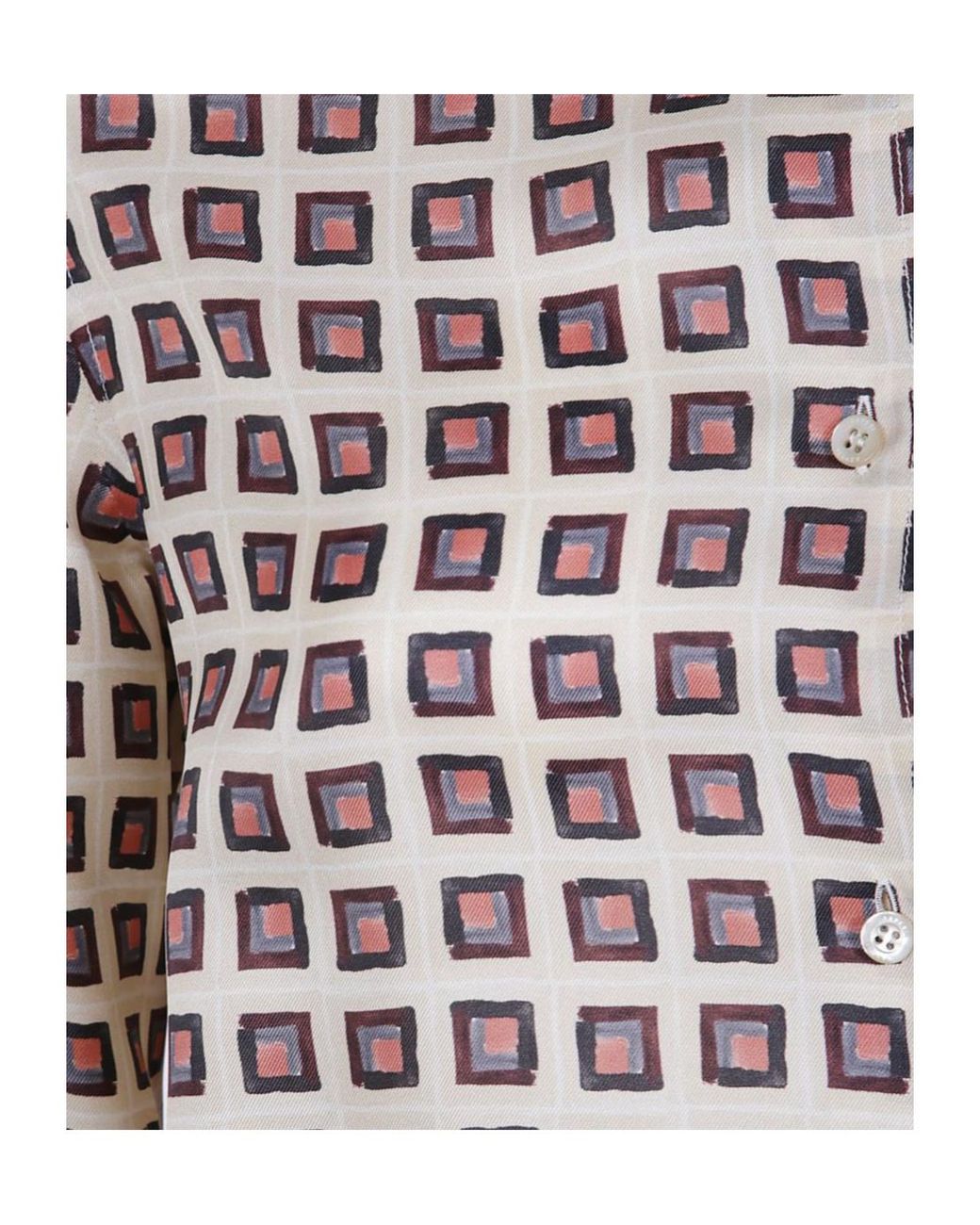 Aspesi Multicolor Geometric Print Button-Up Shirt