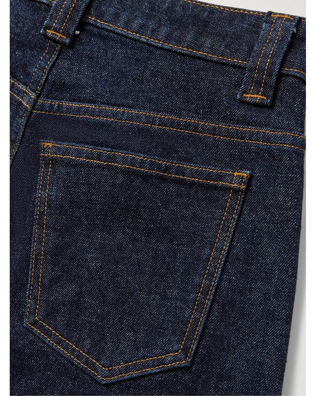 Khaite Blue Dane High Waisted Wide-Leg Jeans