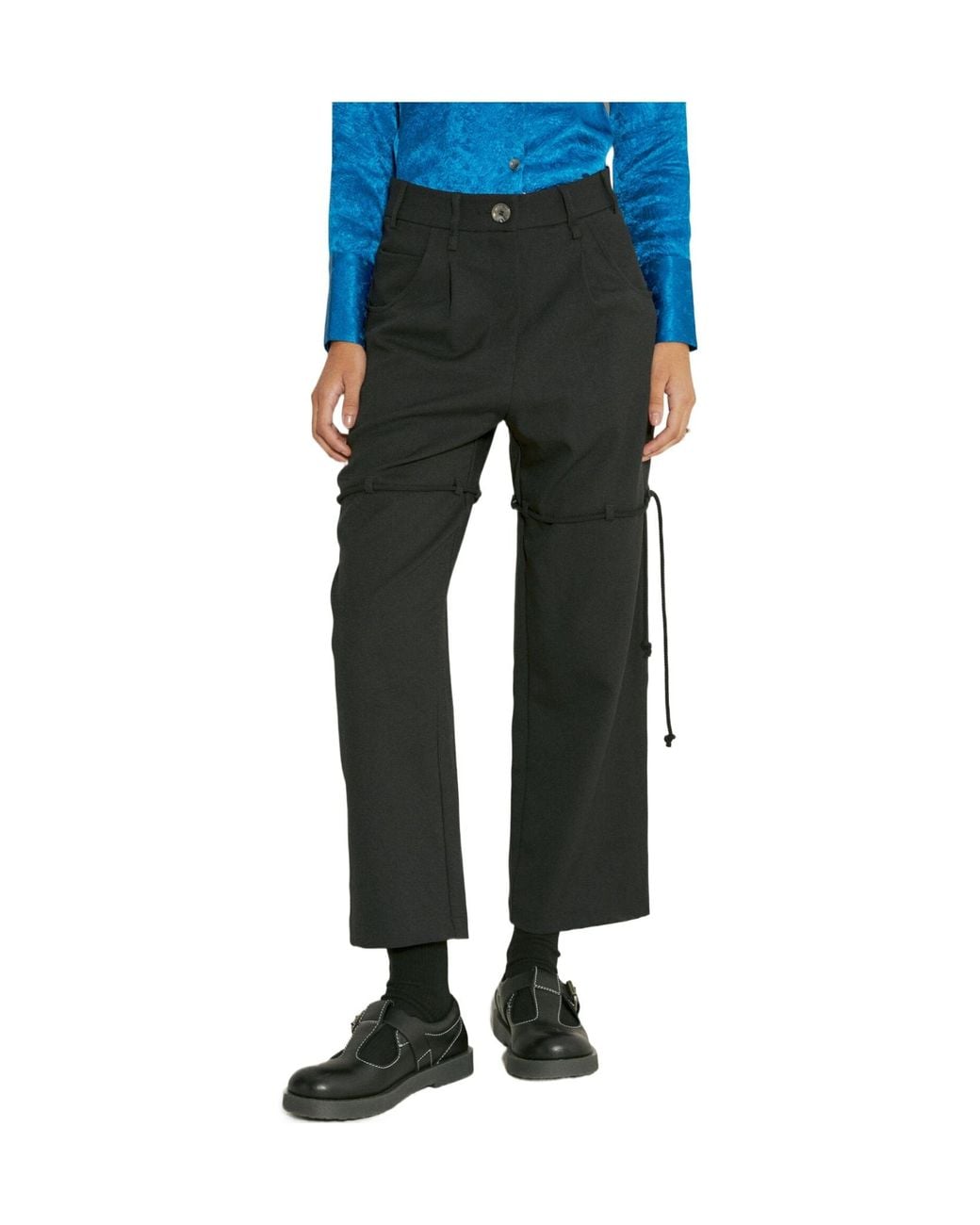 Song For The Mute Black Straight-Leg Tailored Pants