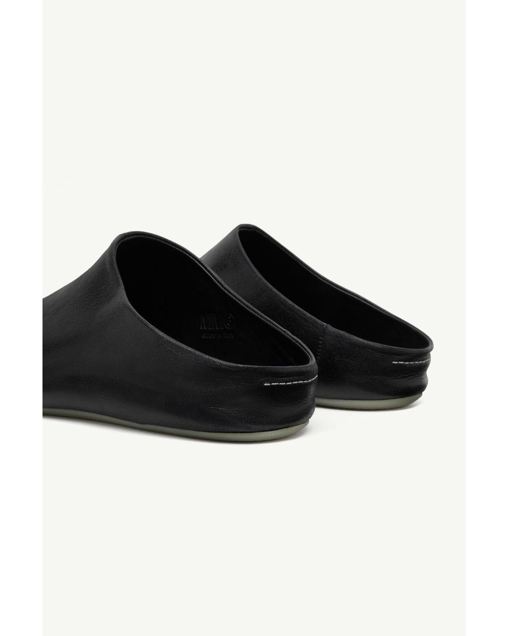 MM6 by Maison Margiela Black Factory Sabots for men