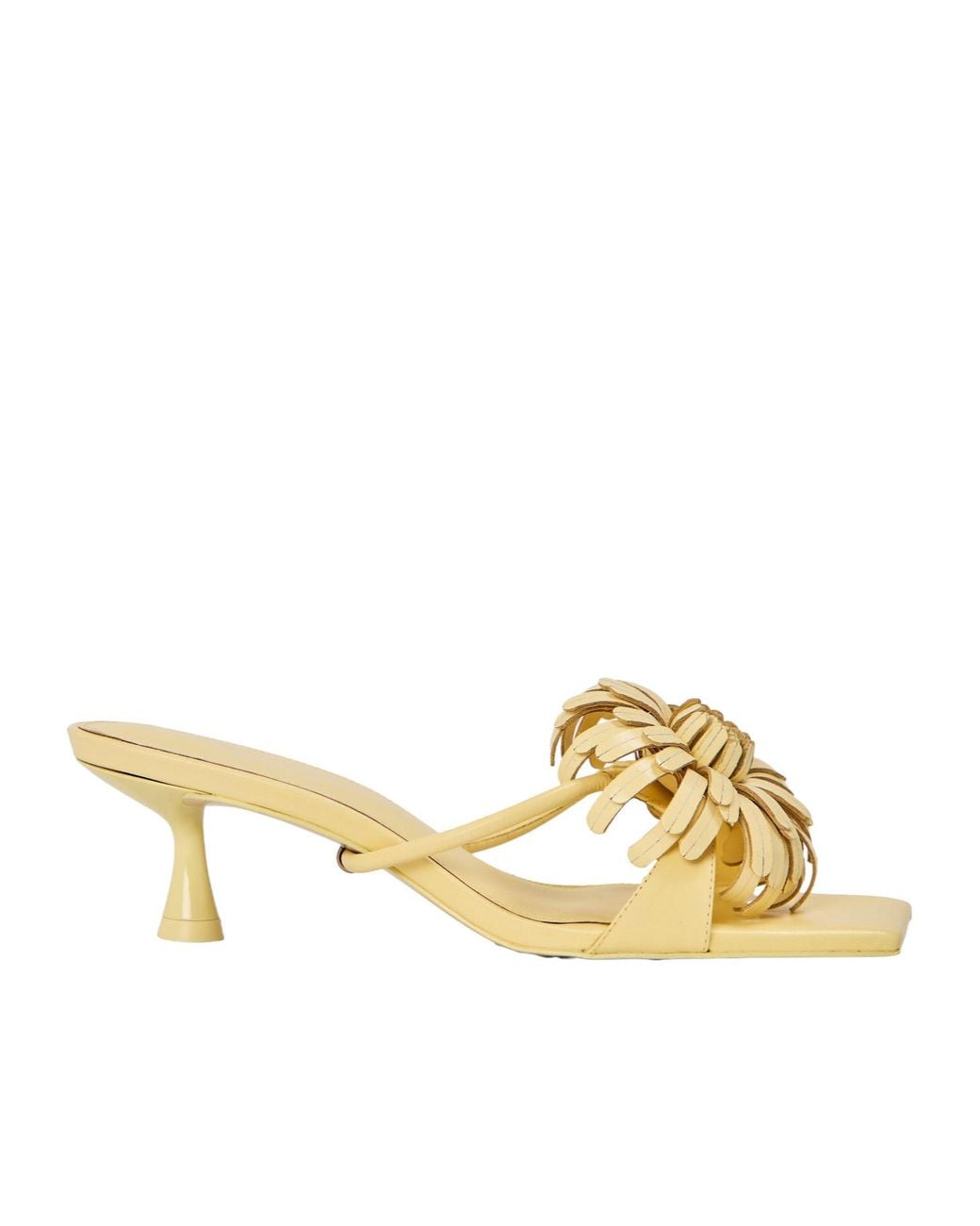 Cult Gaia Metallic Simple Low-Heeled Sandals