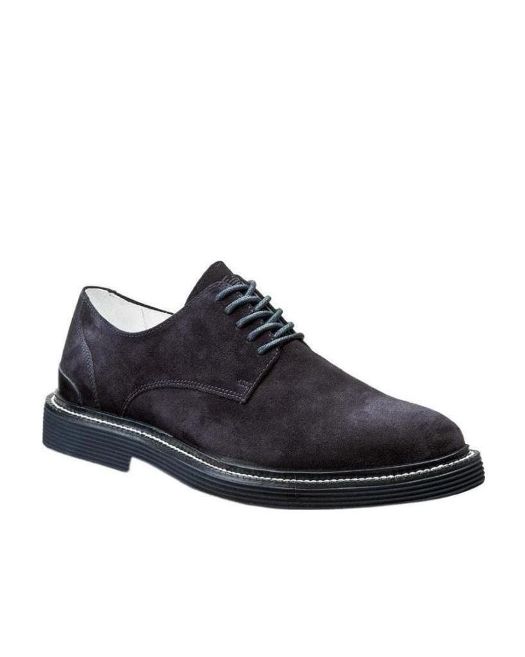 Armani Jeans Blue Round Head Business Casual Shoes for men
