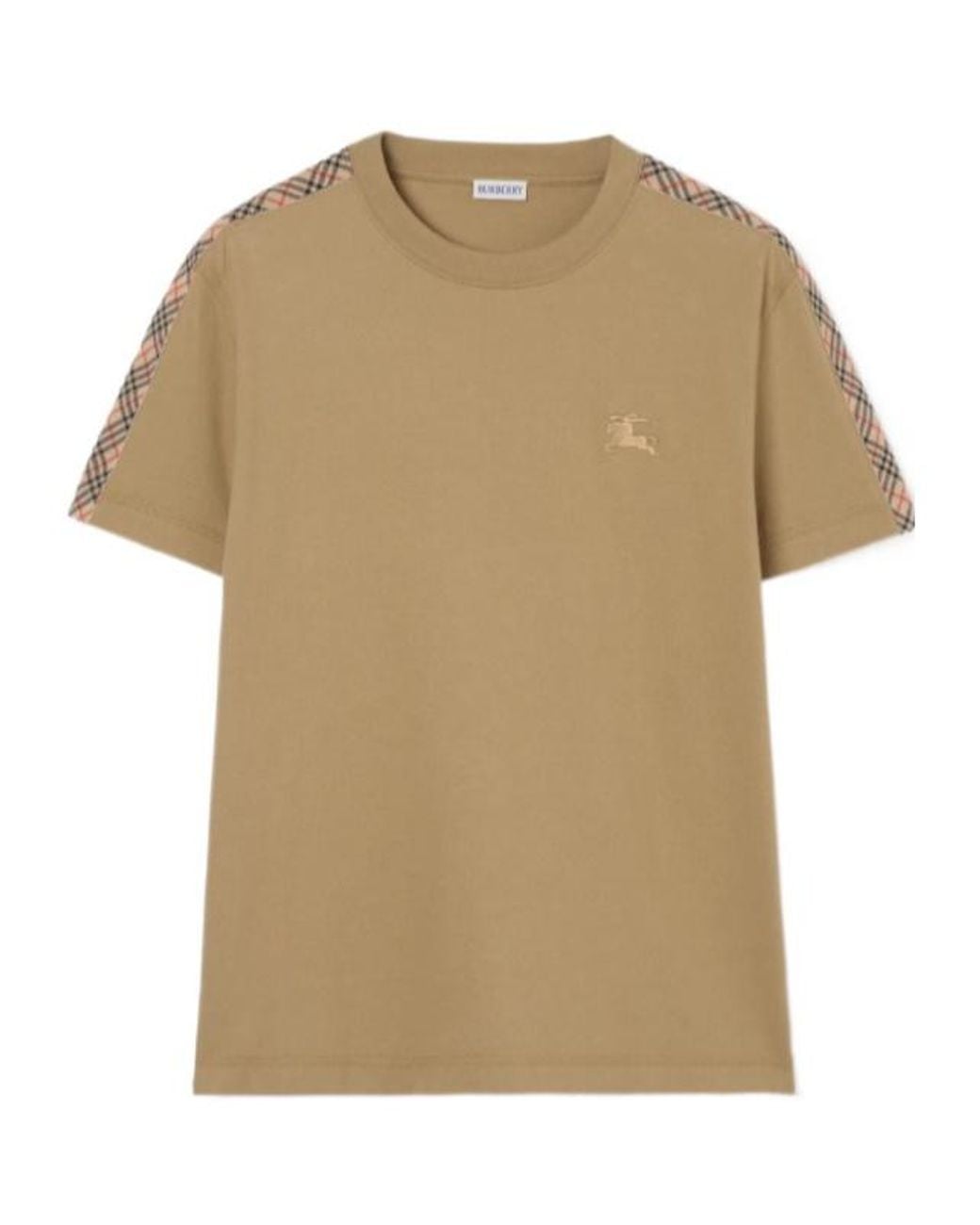 Burberry Natural Ekd Embroidered Crewneck T-Shirt for men