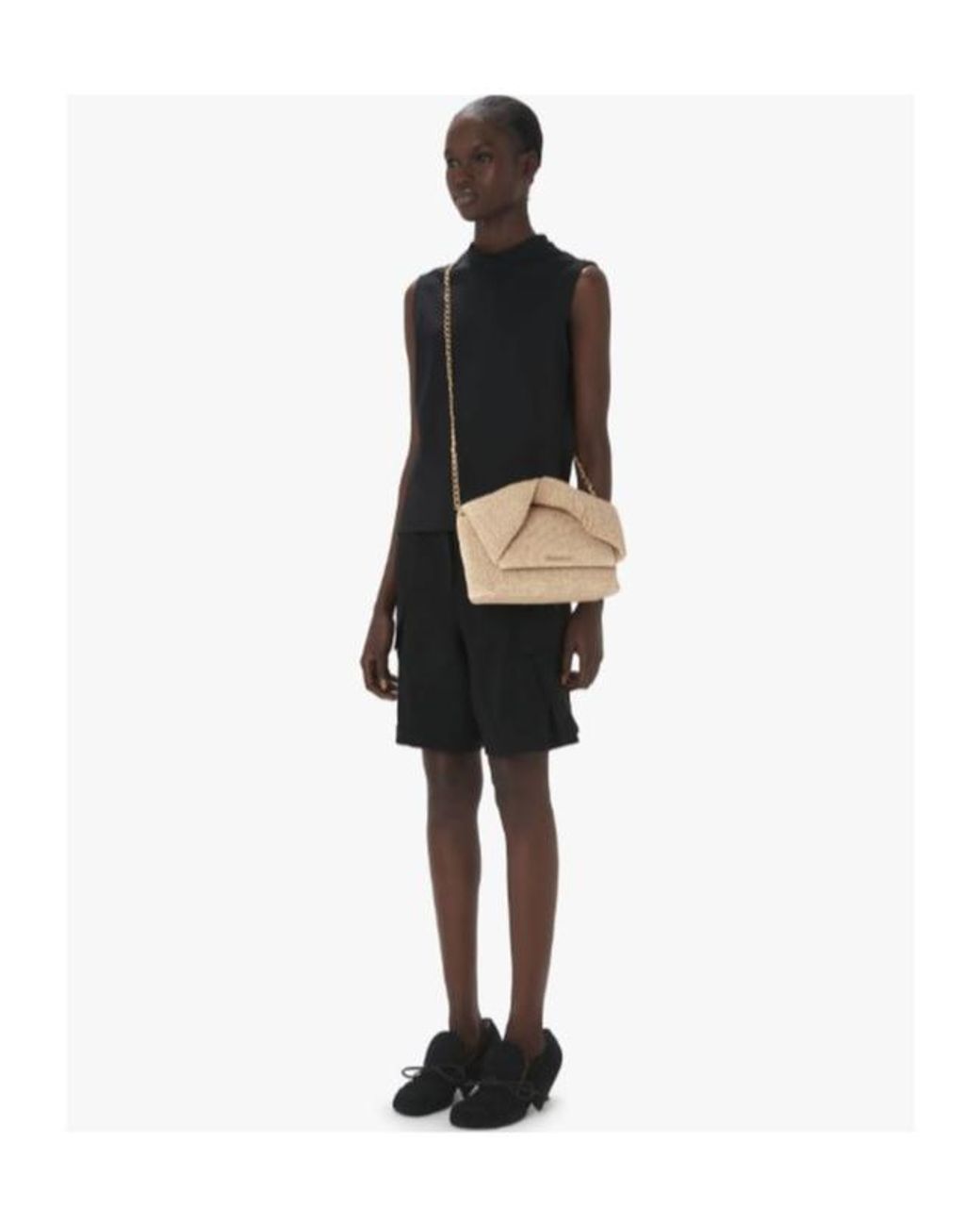 J.W. Anderson Black Jw Anderson Anchor Embroidered Tank Top