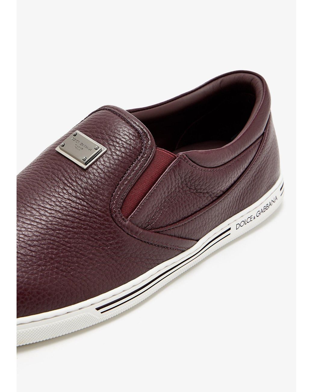 Dolce & Gabbana Brown Saint Tropez Round Toe Sneakers for men