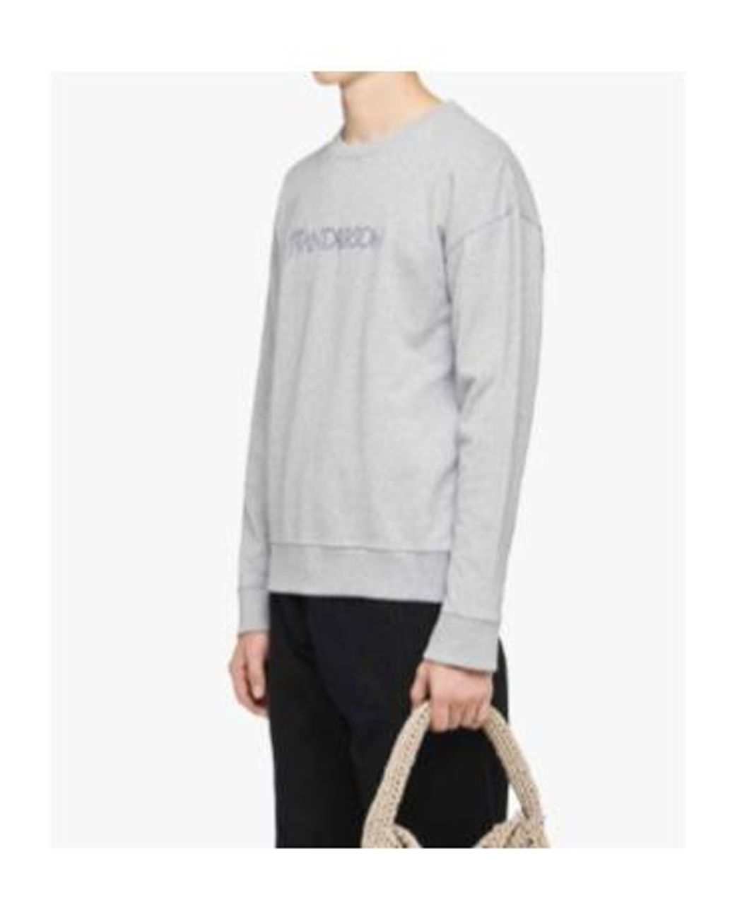 J.W. Anderson Gray Jw Anderson Logo Embroidered Sweatshirt for men