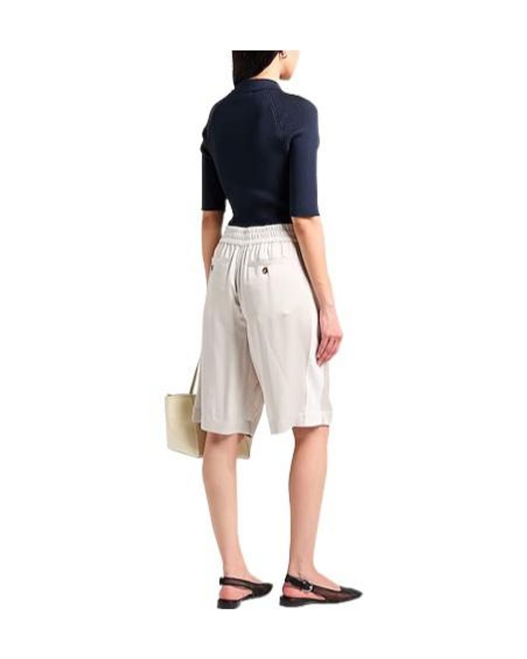 Brunello Cucinelli Blue Solid Knit Top