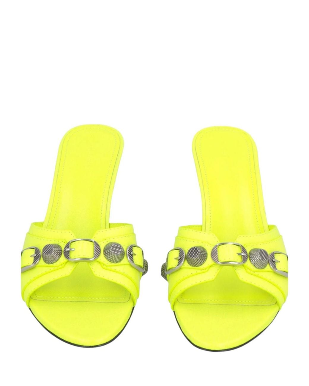 Balenciaga Yellow High-Heel Leather Sandals