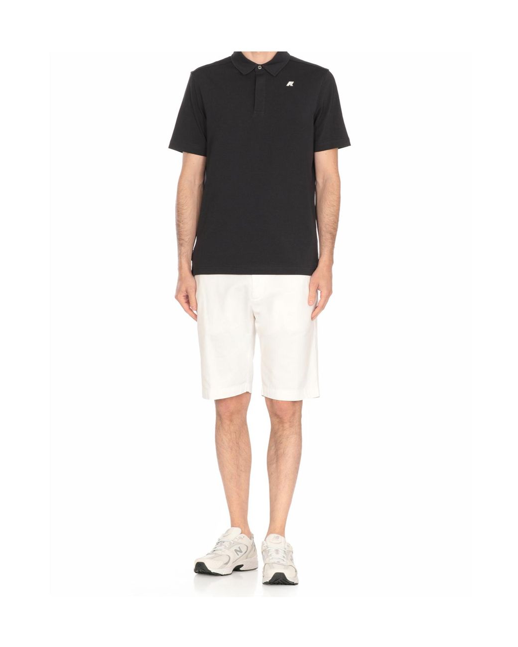 K-Way Black Vincelle Light Stretch Jersey Polo Shirt for men
