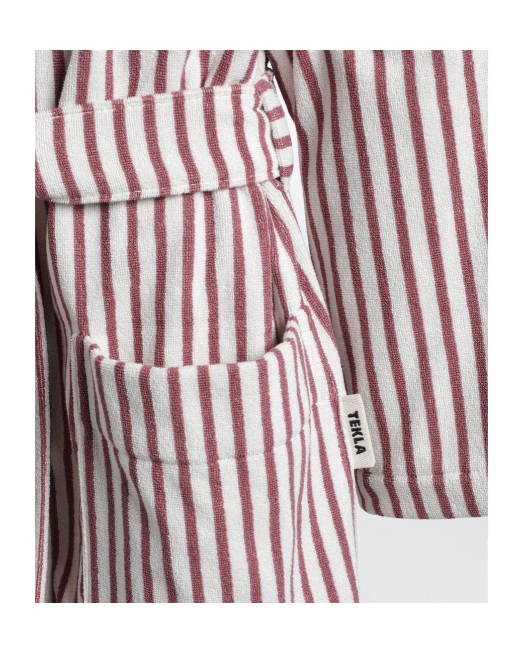 Tekla Purple Striped Bathrobe for men